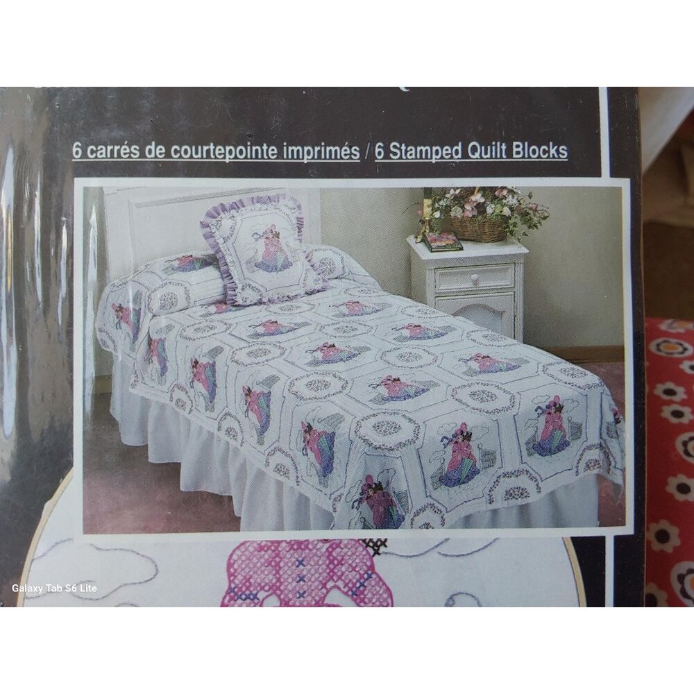 36 16"x16" cross-stitch pattern quilt blocks Young Scarlett Southern Belle